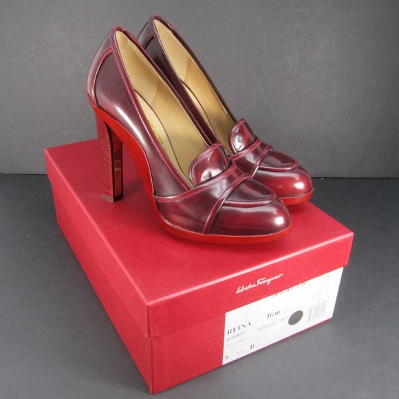 Salvatore Ferragamo Shoes - Salvatore Ferragamo REINA Blood Red Burgundy 6.5 B